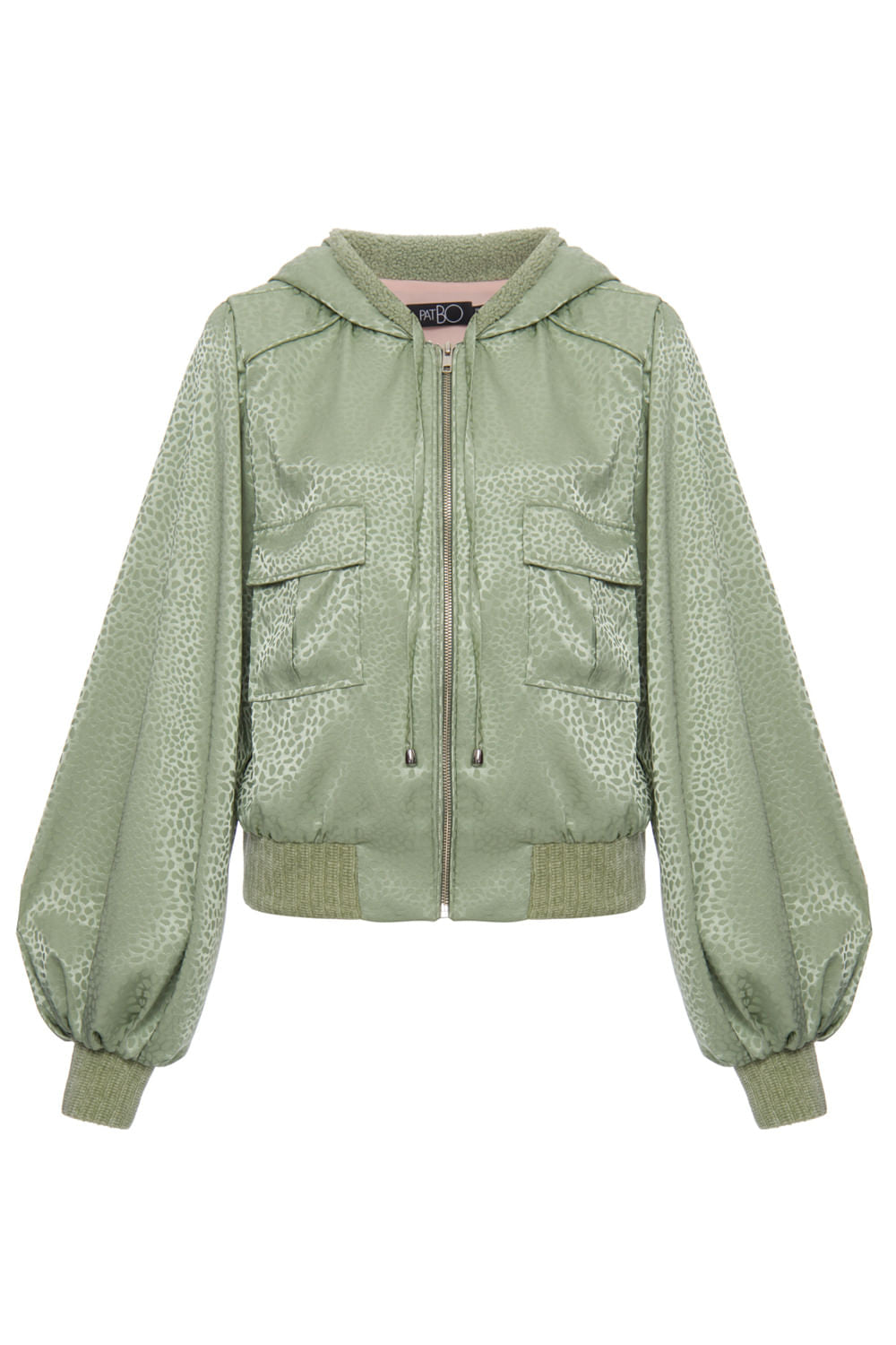JAQUETA CAPUZ BOLSOS VERDE CLARO