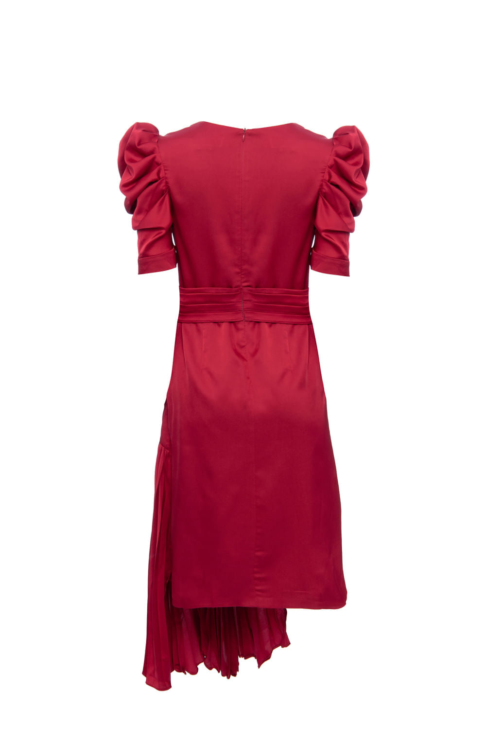 VESTIDO CURTO ASSIMÉTRICO VINHO