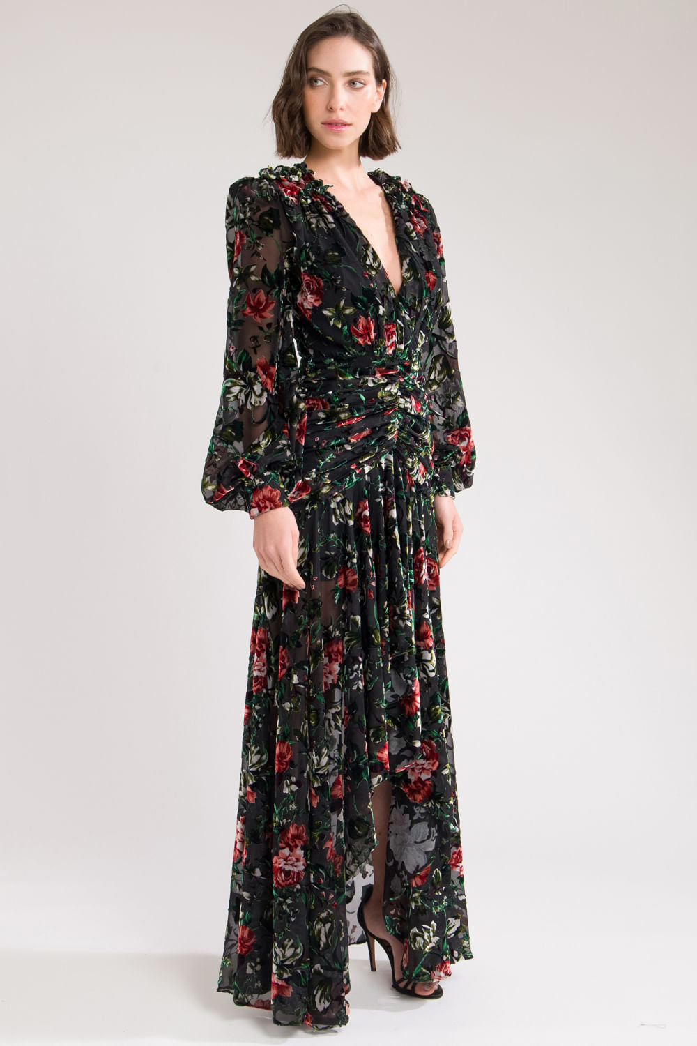 VESTIDO LONGO PATBO INVERNO 2020 PRETO