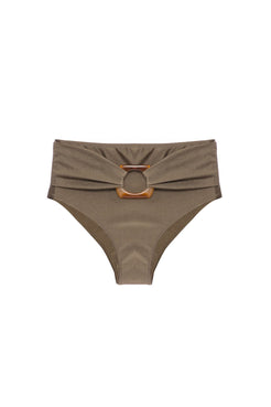 Hot pants fivela retangular verde