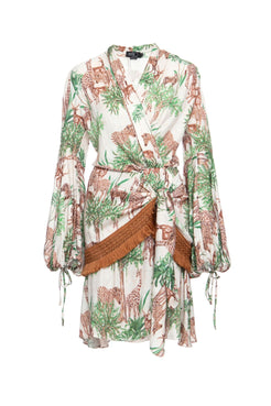 Vestido curto savana off white