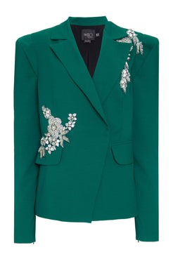 Blazer bordado verde
