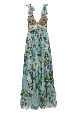 VESTIDO LONGO PATRICIA BONALDI INVERNO 20 AZUL