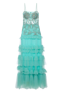 VESTIDO LONGO PATRICIA BONALDI INVERNO 2020 AZUL