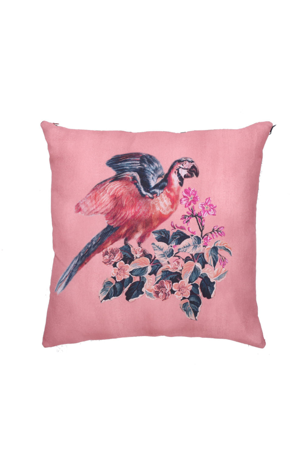 ALMOFADA VINTAGE MACAW ARARA ROSA