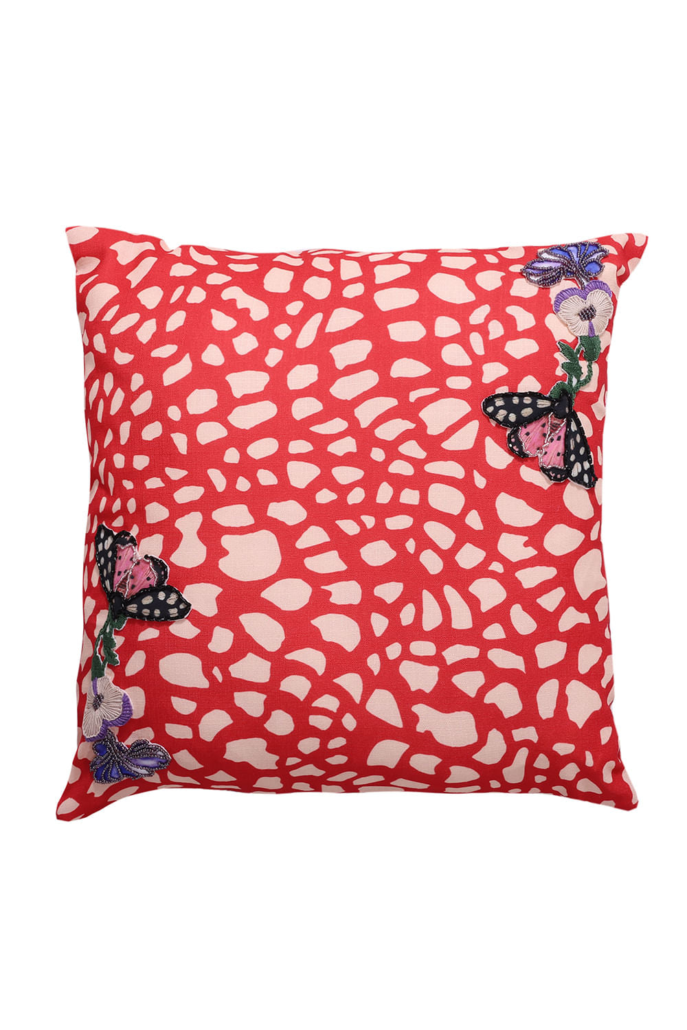 ALMOFADA CONCHAS POÁ VERMELHO