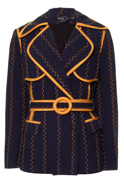 Blazer pespontado
azul escuro