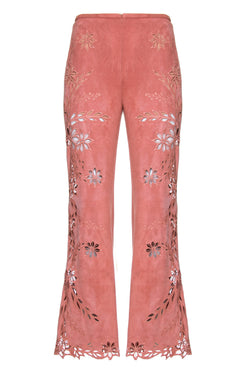 Calça flare bordada nobu
rosa