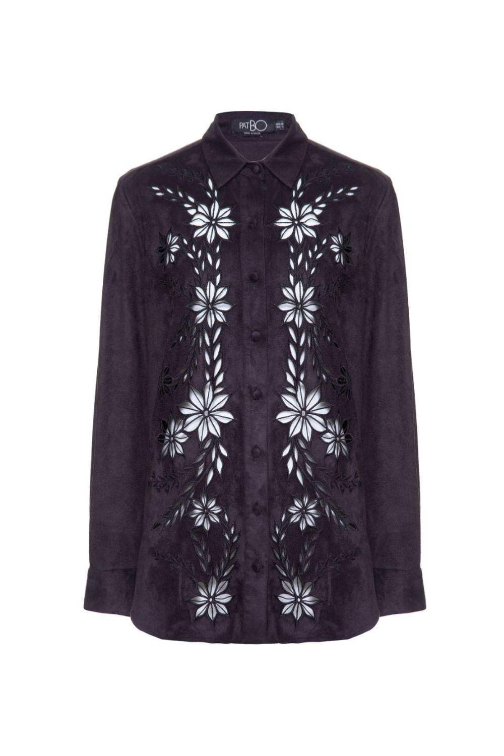 CAMISA BORDADO VAZADO SUEDE
PRETO