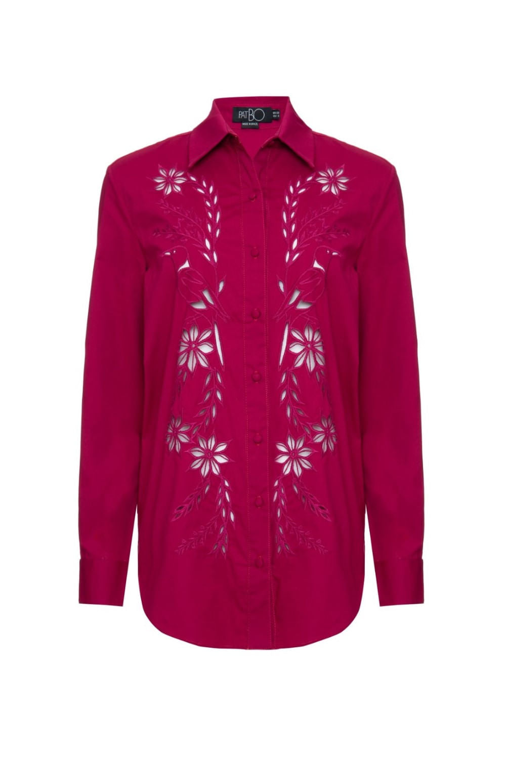 CAMISA BORDADO VAZADO SUEDE
VERMELHO