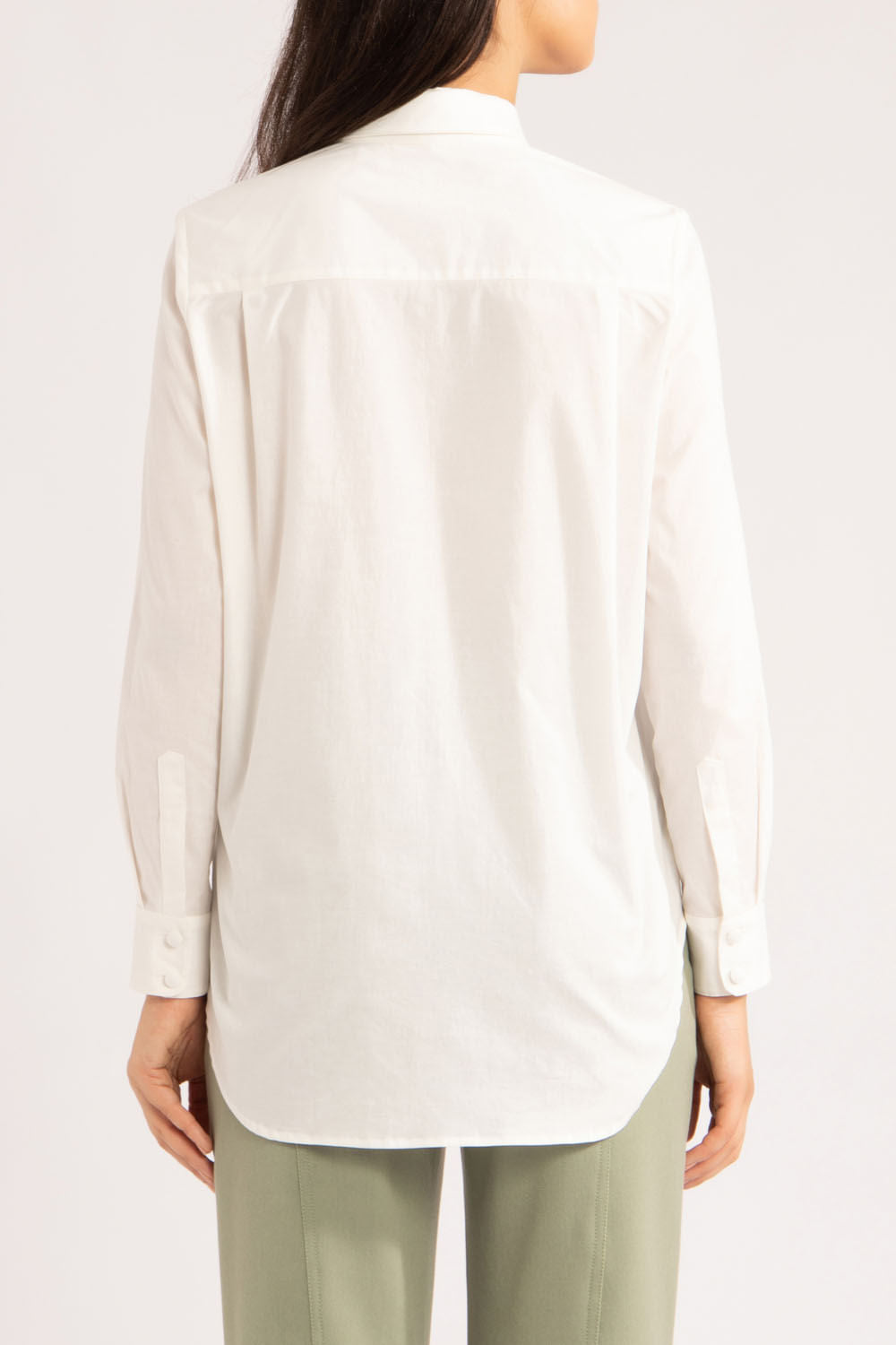 Camisa bordado vazado flores tricoline span
off white