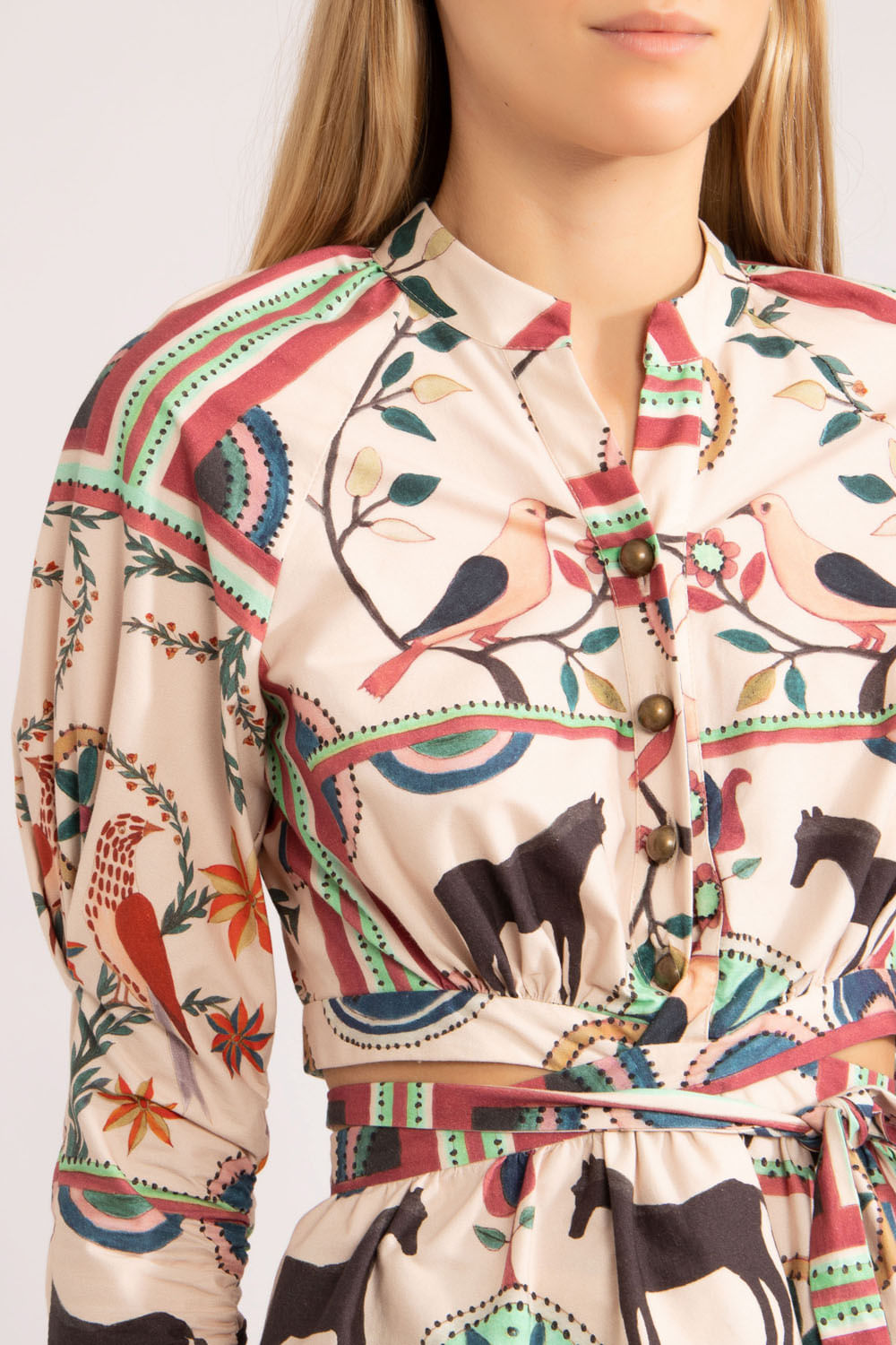 CAMISA CORDEL ÉTNICO
OFF WHITE