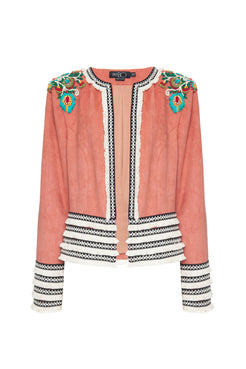 Casaco bordado nobu rose