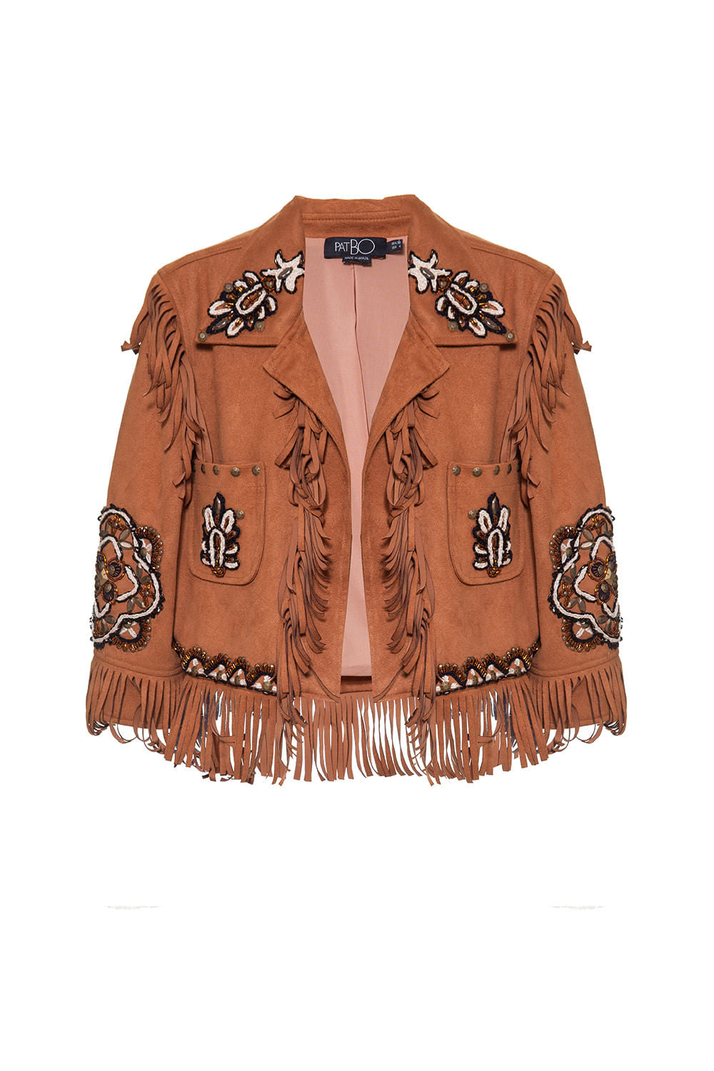 JAQUETA BORDADA FRANJAS NOBU
MARROM