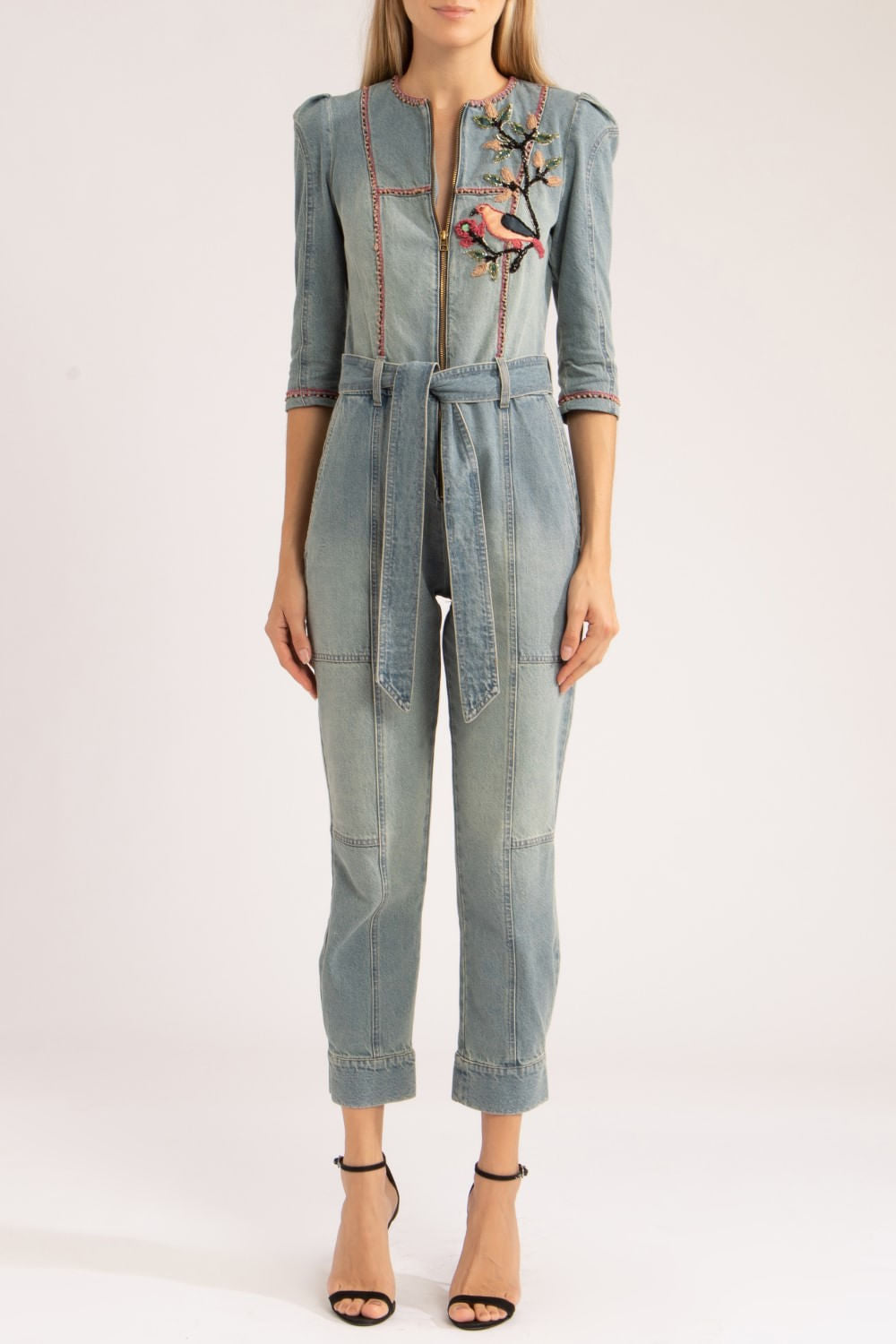 Macacão denim bordado
azul