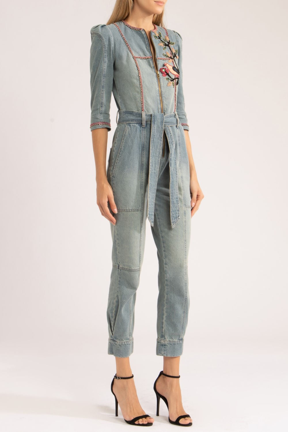 Macacão denim bordado
azul