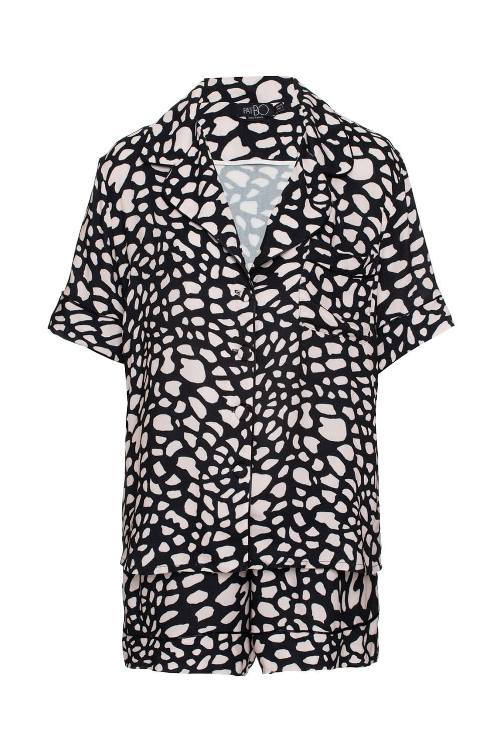 PIJAMA CURTO PATBO INV21 PRETO
