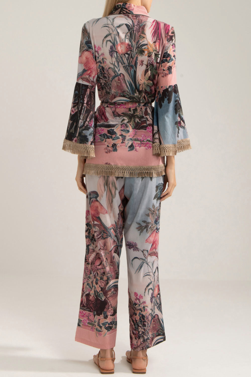 PIJAMA LONGO MANGA LONGA COM FRANJAS INVERNO 2021 ROSE