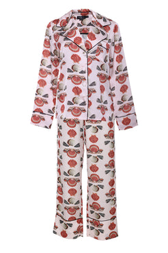 PIJAMA LONGO COQUILES VINTAGE OFF WHITE