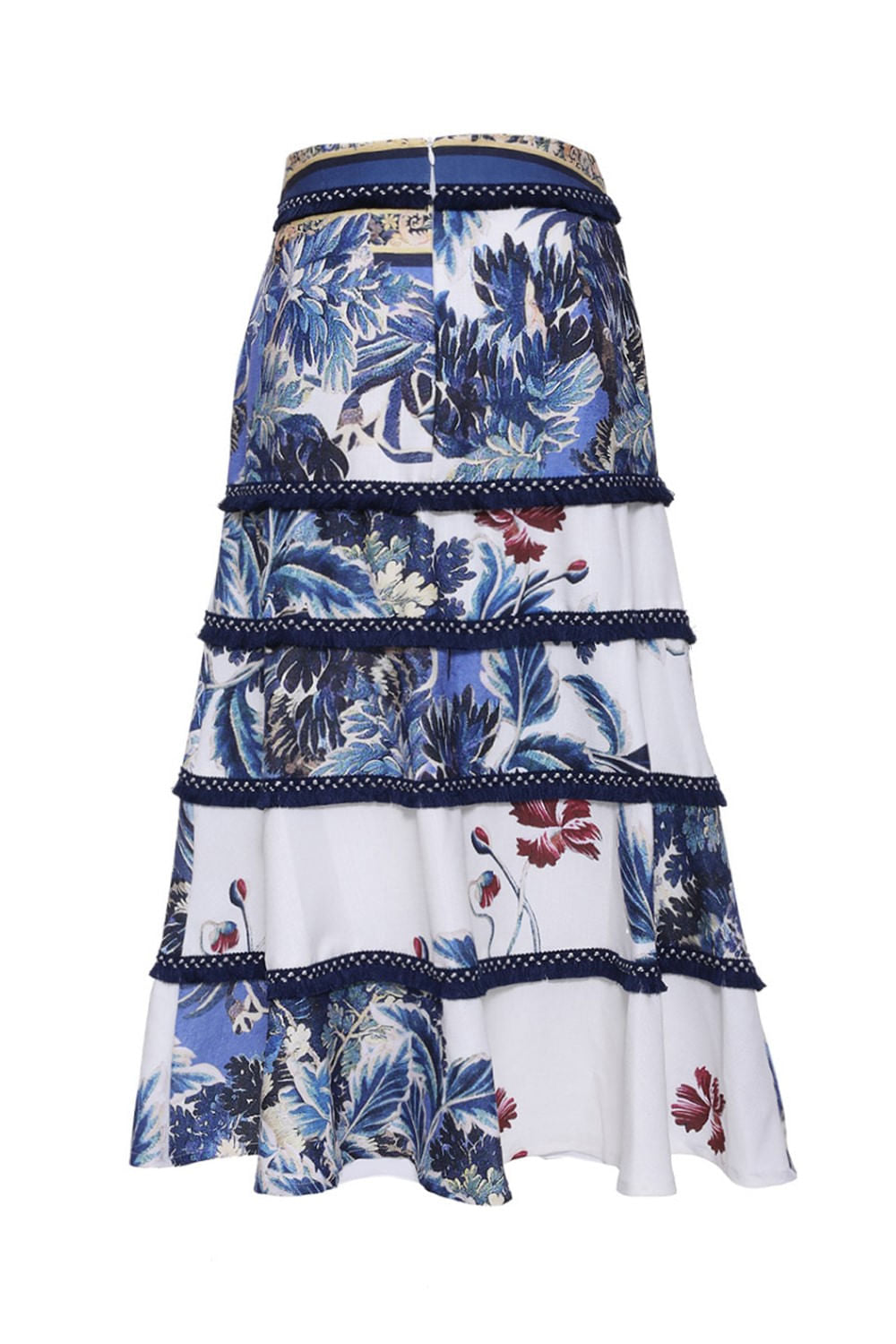 SAIA MIDI ENTREMEIOS GILLY FLOWER OFF WHITE