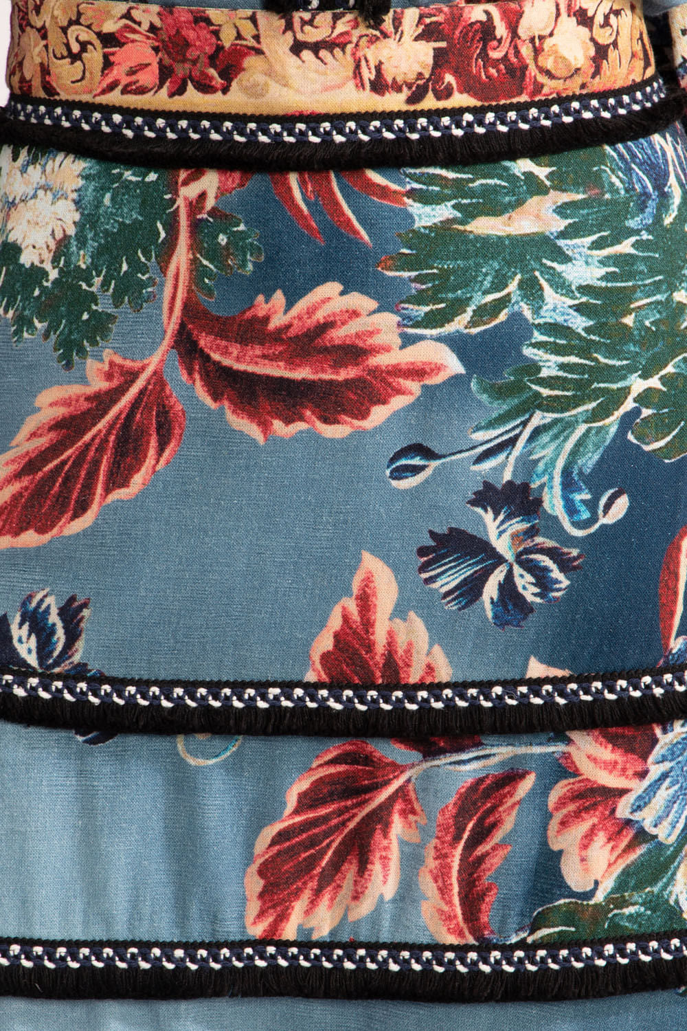 SAIA MIDI ENTREMEIOS GILLY FLOWER AZUL