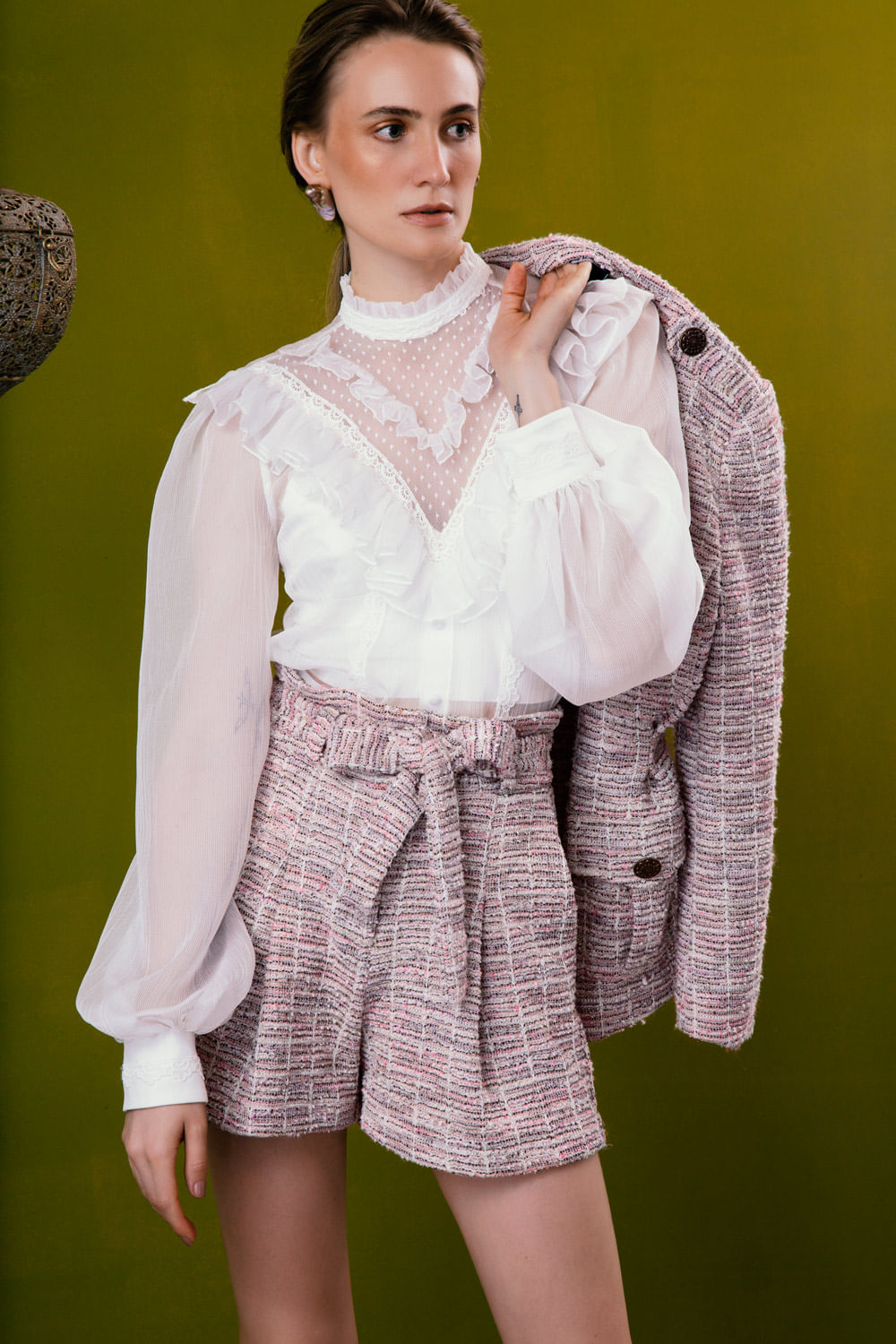 Short clochard tweed
rosa