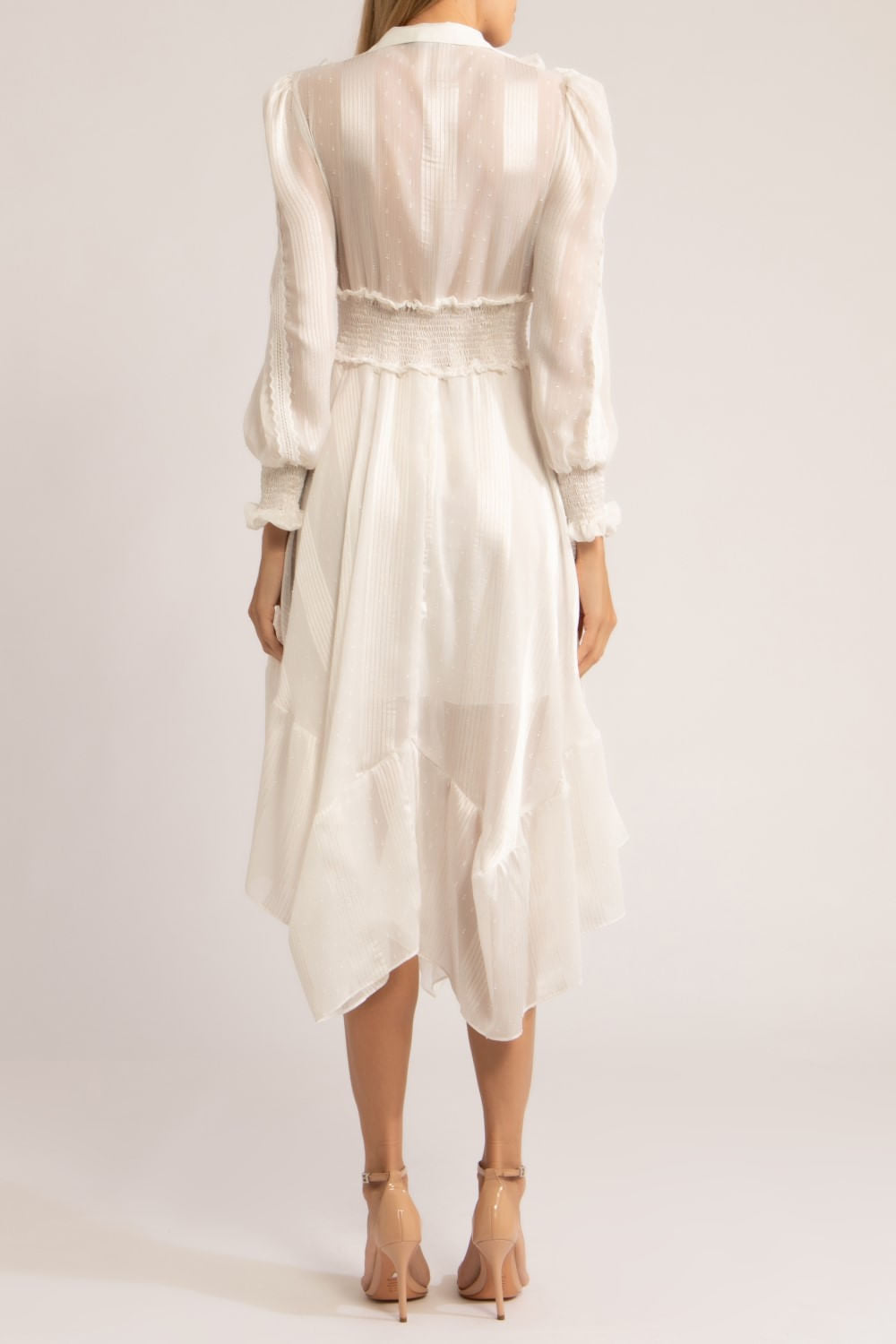VESTIDO ASSIMÉTRICO SILKY DOTS
OFF WHITE