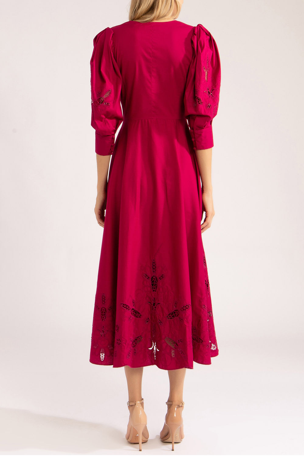 VESTIDO MIDI MANGAS TRICOLINE SPAN
VINHO
