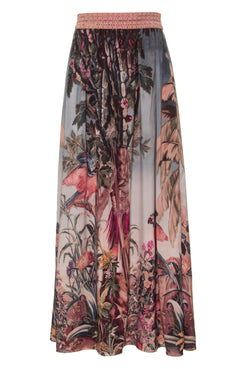 Saia longa vintage macaw
rosa
