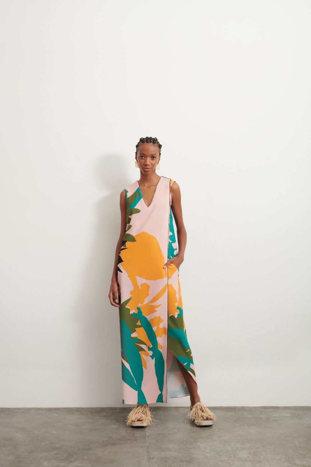 VESTIDO LONGO TRANSPASSADO CURA ROSE