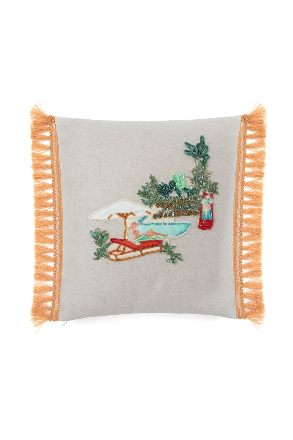 ALMOFADA BORDADA SALINE BEGE