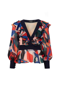 Blusa babado protea vermelho