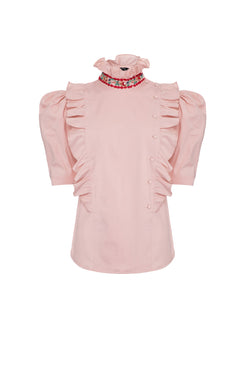 Camisa manga curta soft 60's rosa