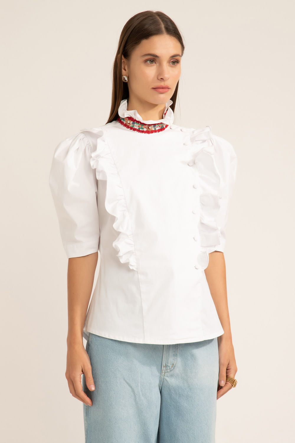 Camisa manga curta soft 60's branco