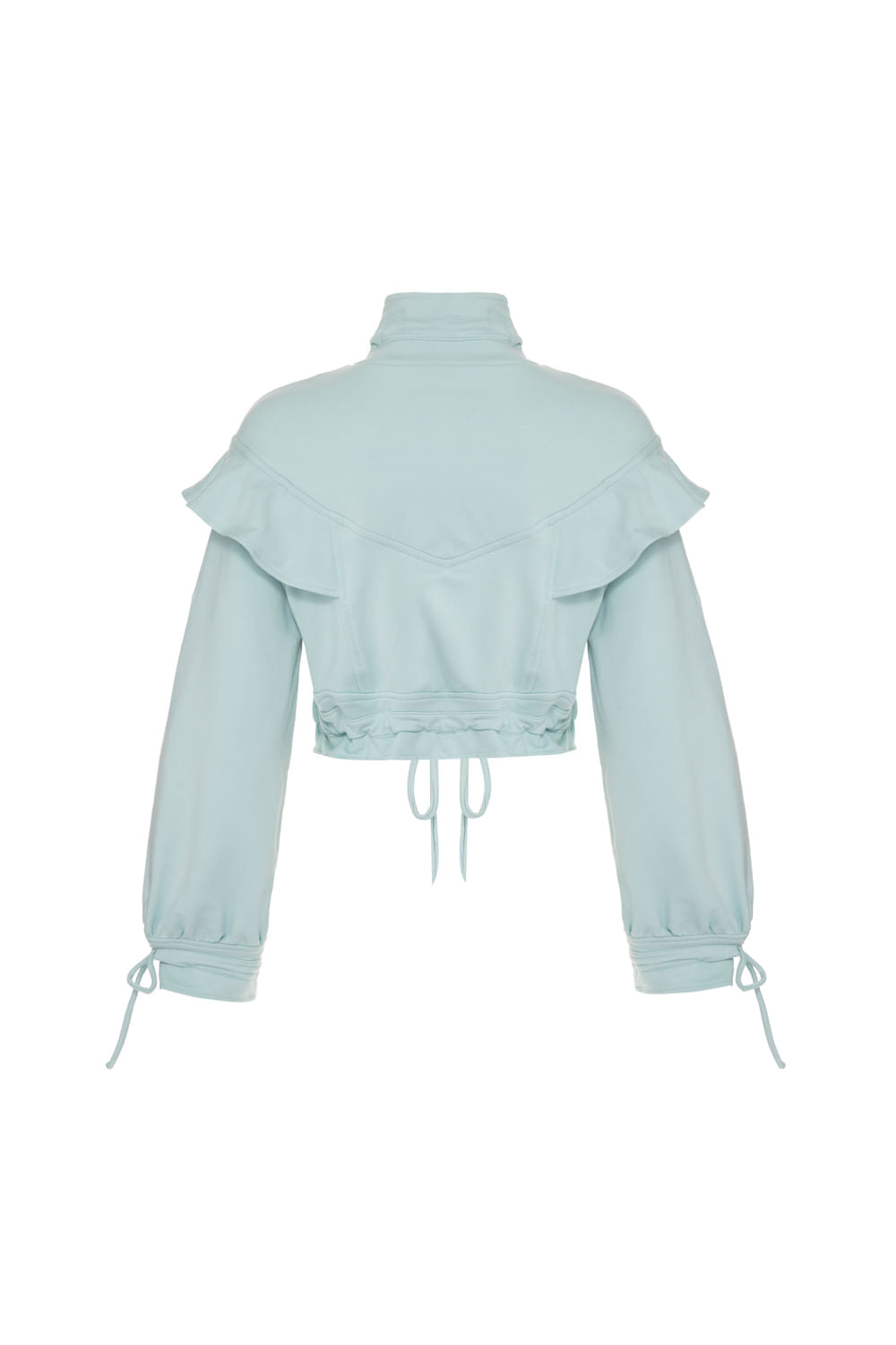TOP BORDADO PALA MOLETOM VERDE CLARO
