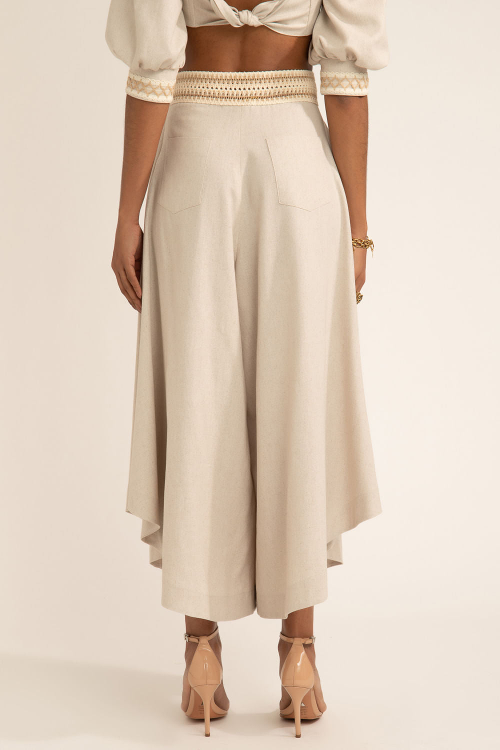 Calça ampla desert natural