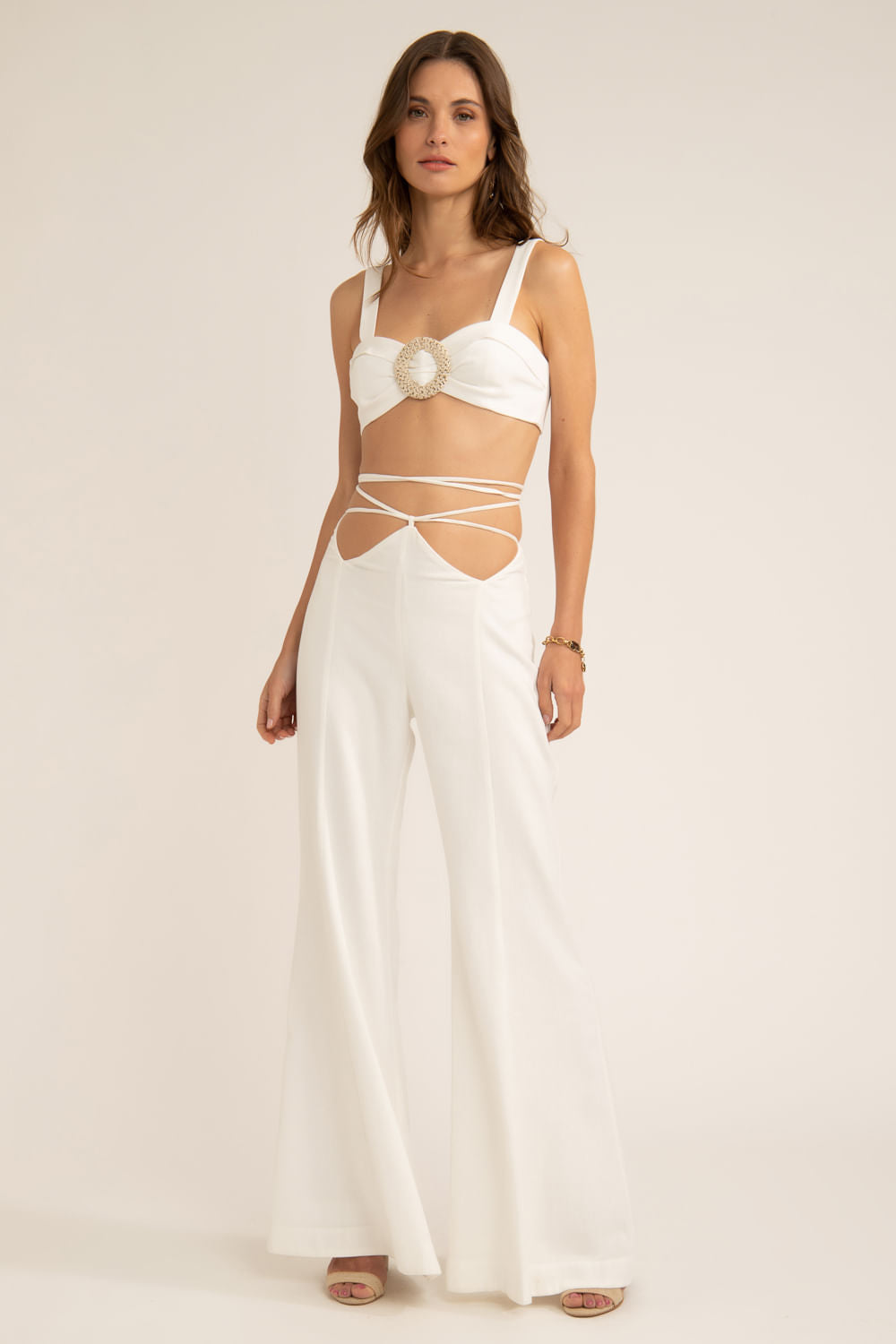 Calça amarração scape off white