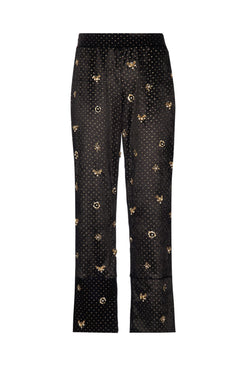 Calça veludo sparkle preto