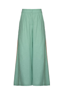 CALÇA LINHO ENTREMEIO VERDE