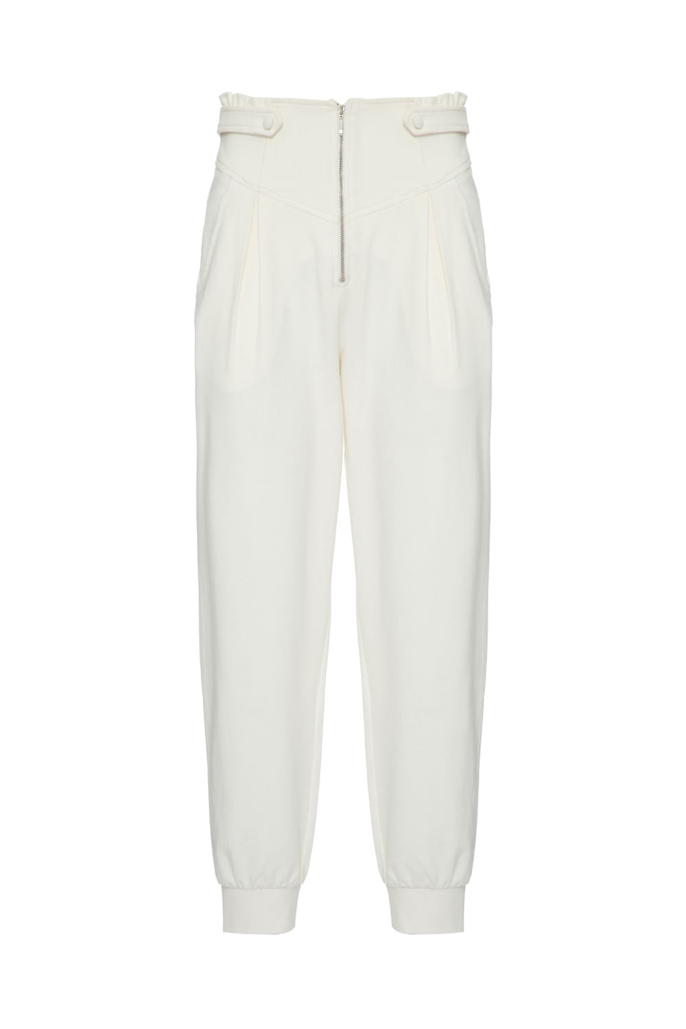CALÇA MOLETOM ZÍPER OFF WHITE