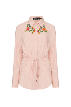 Camisa amarração soft 60's rosa