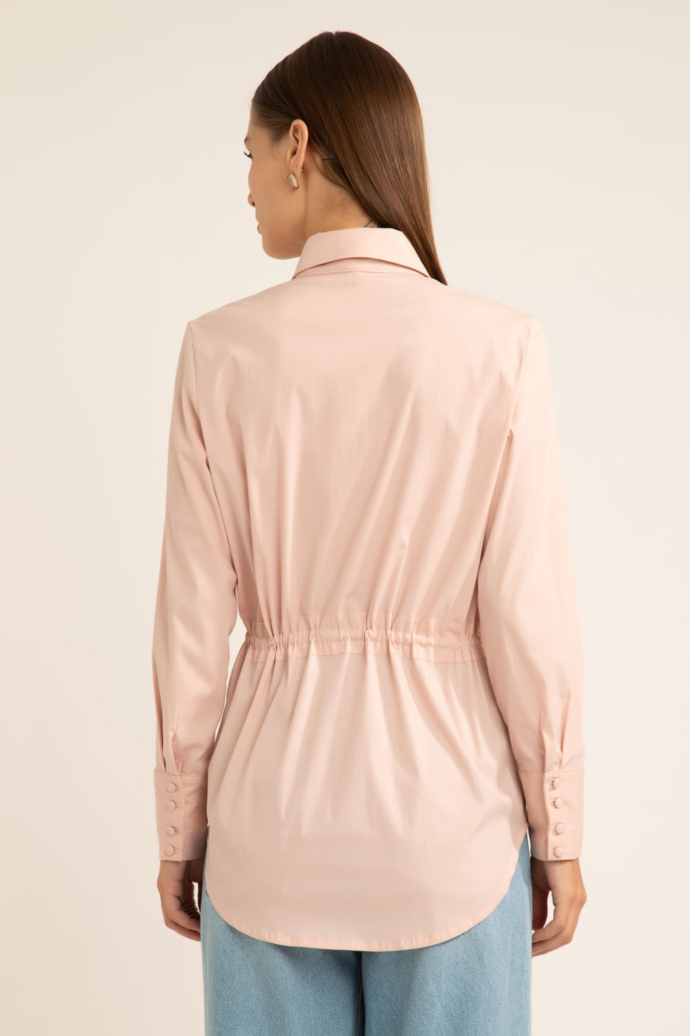 Camisa amarração soft 60's rosa