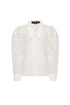 Camisa clear lace branco