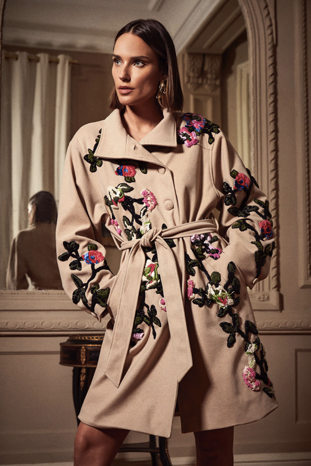 CASACO SOBRETUDO NIFTY BEGE