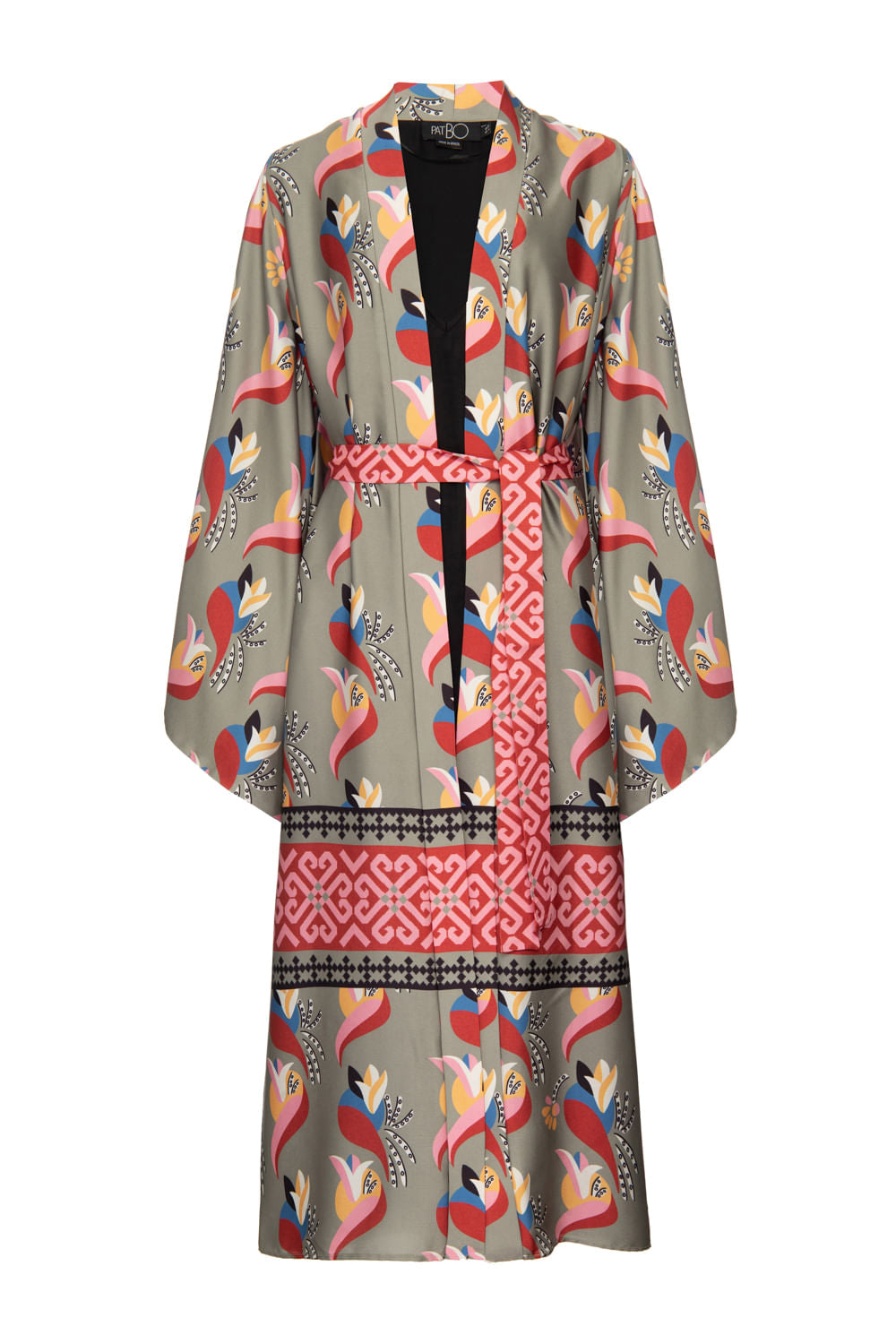 KIMONO LONGO ZAYA RETRÔ VERDE