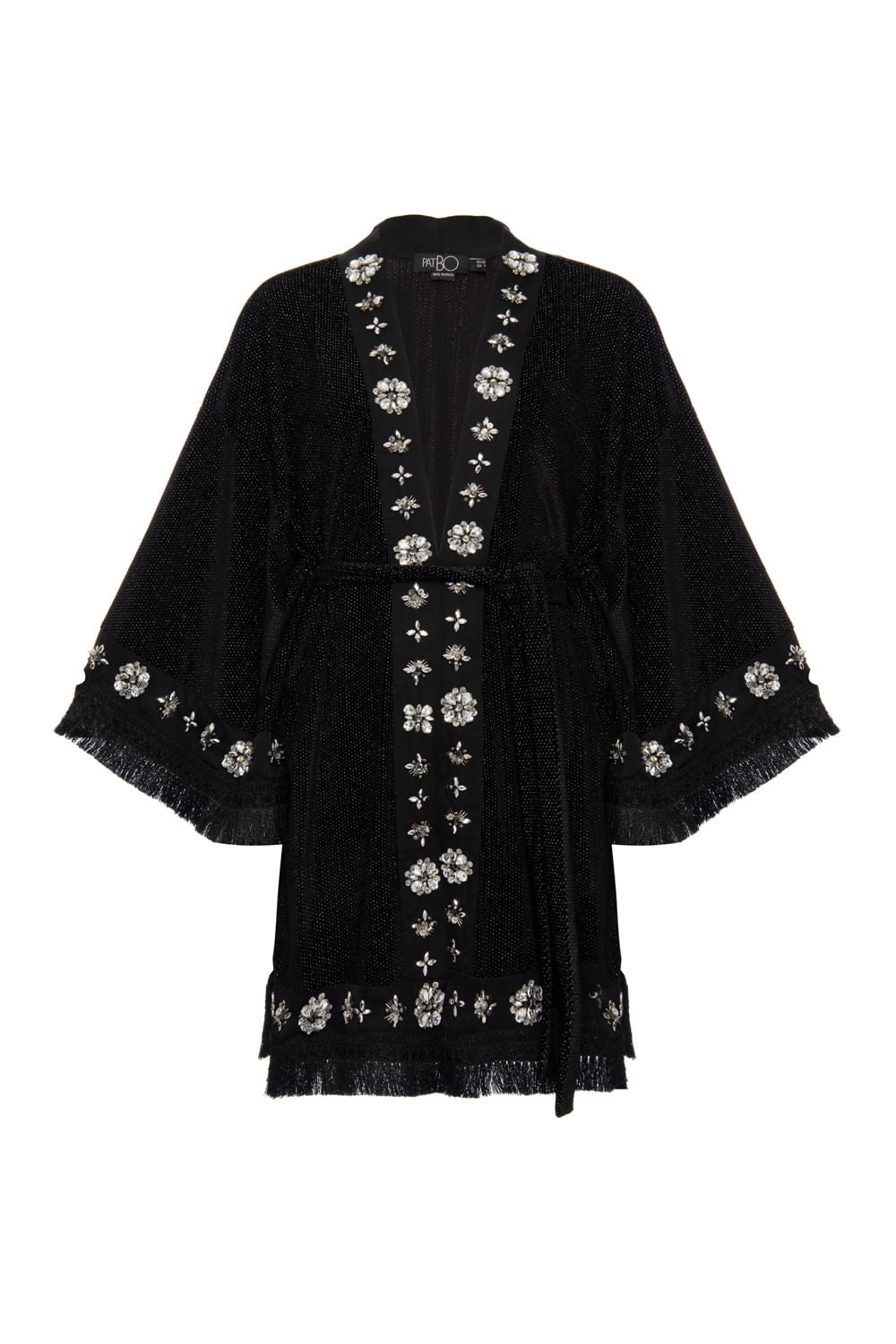 KIMONO VELUDO WOOF PRETO