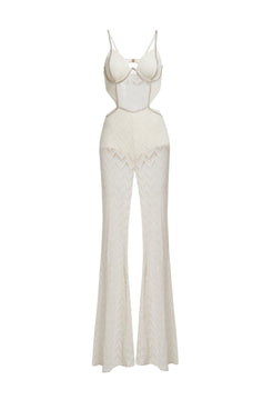 MACACÃO HAND-BEADED OFF WHITE