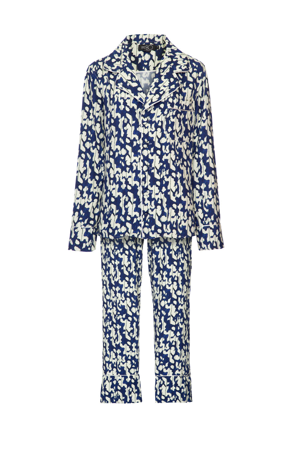 Pijama longo animal plant kadu dantas azul