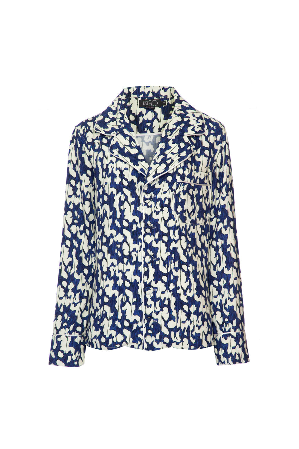 Pijama longo animal plant kadu dantas azul