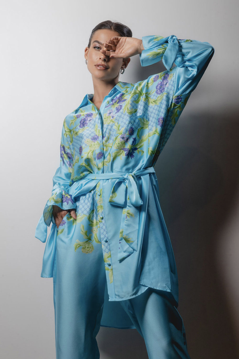 PIJAMA CHEMISE LAVENDER AZUL